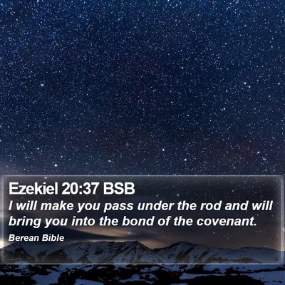 Ezekiel 20:37 BSB Bible Verse Image