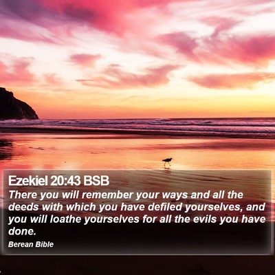 Ezekiel 20:43 BSB Bible Verse Image