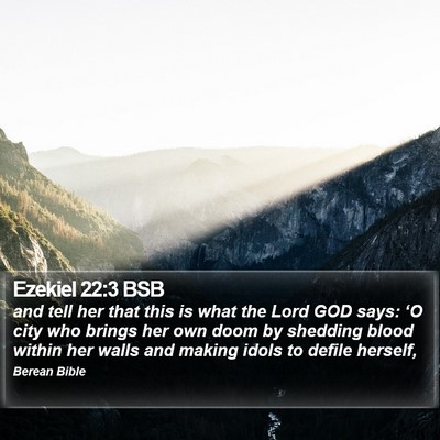 Ezekiel 22:3 BSB Bible Verse Image