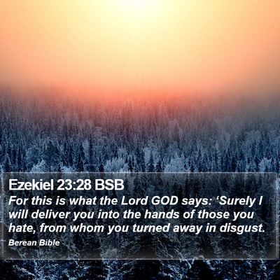 Ezekiel 23:28 BSB Bible Verse Image