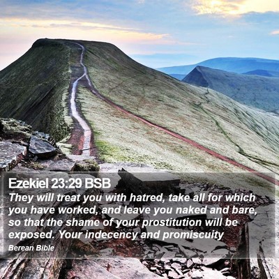 Ezekiel 23:29 BSB Bible Verse Image