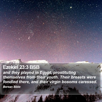 Ezekiel 23:3 BSB Bible Verse Image