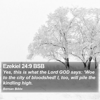 Ezekiel 24:9 BSB Bible Verse Image