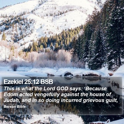 Ezekiel 25:12 BSB Bible Verse Image