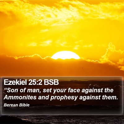 Ezekiel 25:2 BSB Bible Verse Image