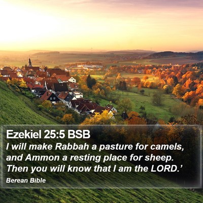 Ezekiel 25:5 BSB Bible Verse Image
