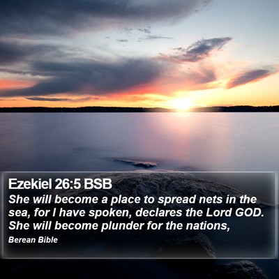 Ezekiel 26:5 BSB Bible Verse Image