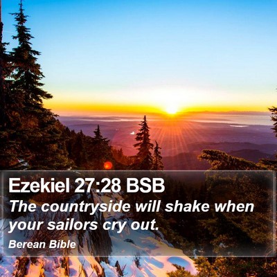 Ezekiel 27:28 BSB Bible Verse Image