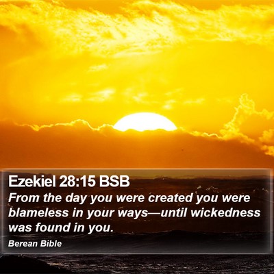 Ezekiel 28:15 BSB Bible Verse Image