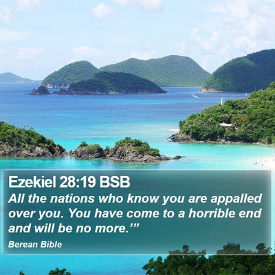 Ezekiel 28:19 BSB Bible Verse Image