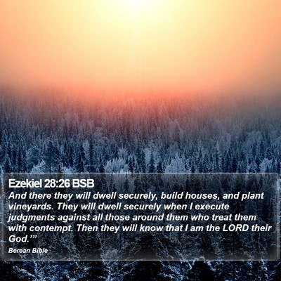 Ezekiel 28:26 BSB Bible Verse Image
