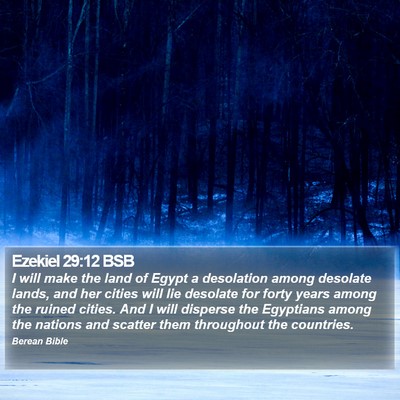 Ezekiel 29:12 BSB Bible Verse Image