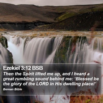 Ezekiel 3:12 BSB Bible Verse Image