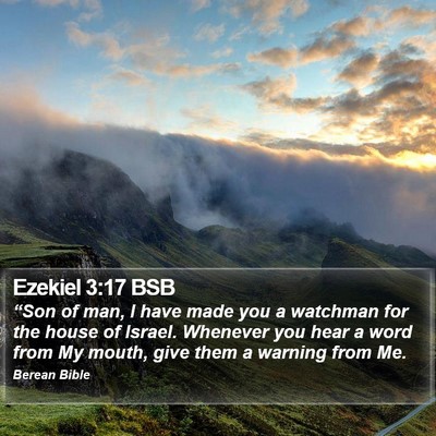 Ezekiel 3:17 BSB Bible Verse Image