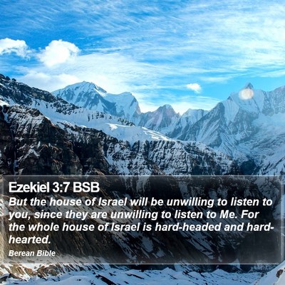 Ezekiel 3:7 BSB Bible Verse Image