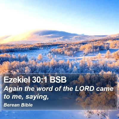 Ezekiel 30:1 BSB Bible Verse Image