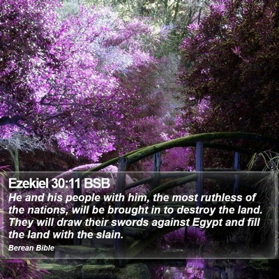 Ezekiel 30:11 BSB Bible Verse Image