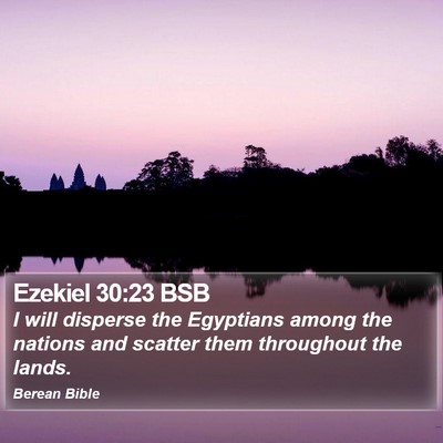 Ezekiel 30:23 BSB Bible Verse Image