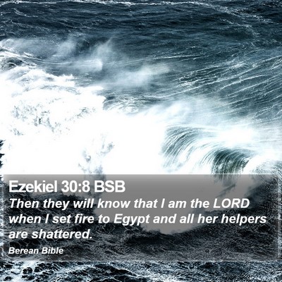 Ezekiel 30:8 BSB Bible Verse Image