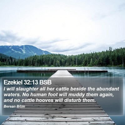 Ezekiel 32:13 BSB Bible Verse Image