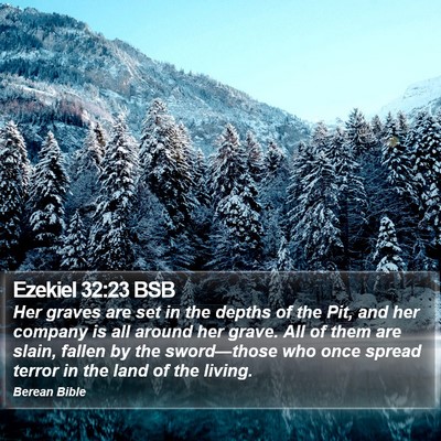 Ezekiel 32:23 BSB Bible Verse Image