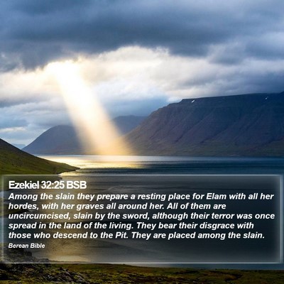 Ezekiel 32:25 BSB Bible Verse Image