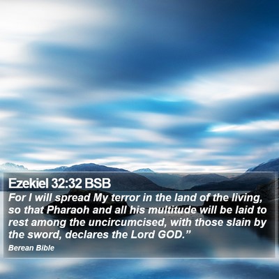 Ezekiel 32:32 BSB Bible Verse Image
