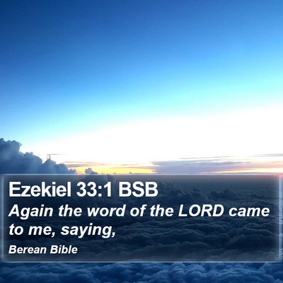 Ezekiel 33:1 BSB Bible Verse Image