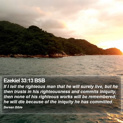Ezekiel 33:13 BSB Bible Verse Image