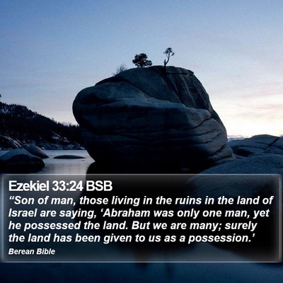 Ezekiel 33:24 BSB Bible Verse Image