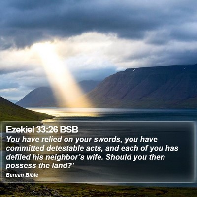 Ezekiel 33:26 BSB Bible Verse Image