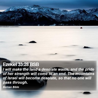 Ezekiel 33:28 BSB Bible Verse Image
