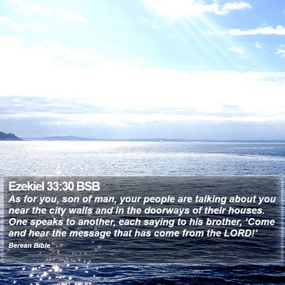 Ezekiel 33:30 BSB Bible Verse Image