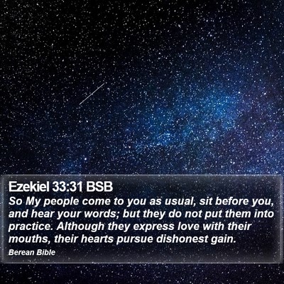 Ezekiel 33:31 BSB Bible Verse Image
