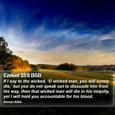 Ezekiel 33:8 BSB Bible Verse Image