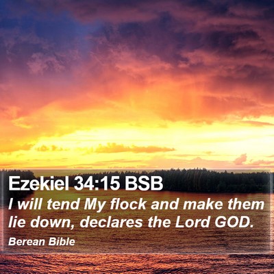 Ezekiel 34:15 BSB Bible Verse Image