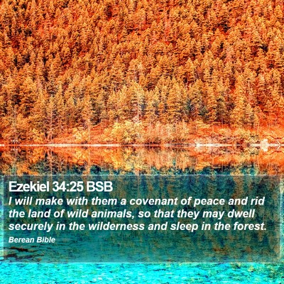 Ezekiel 34:25 BSB Bible Verse Image