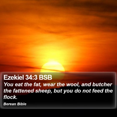 Ezekiel 34:3 BSB Bible Verse Image