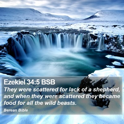 Ezekiel 34:5 BSB Bible Verse Image