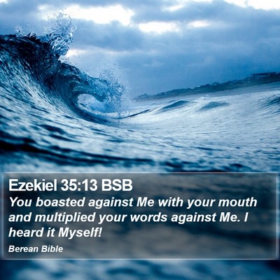Ezekiel 35:13 BSB Bible Verse Image