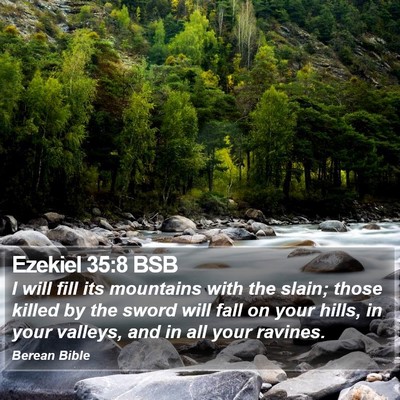 Ezekiel 35:8 BSB Bible Verse Image