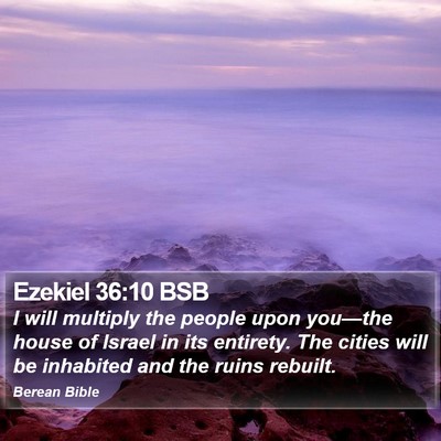 Ezekiel 36:10 BSB Bible Verse Image