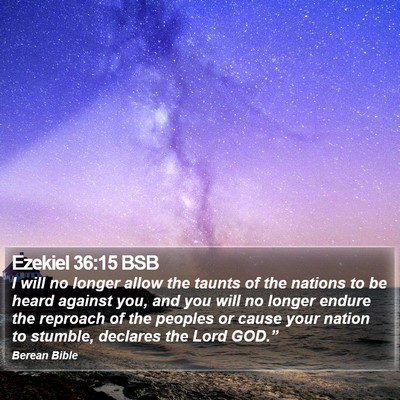 Ezekiel 36:15 BSB Bible Verse Image