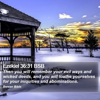 Ezekiel 36:31 BSB Bible Verse Image