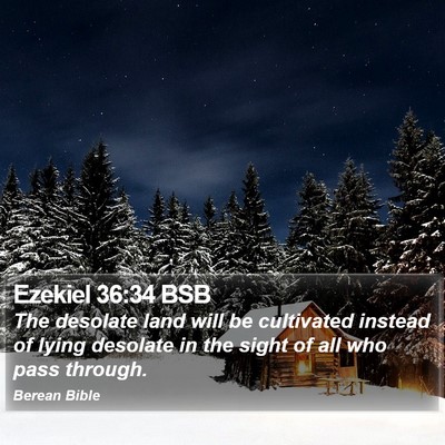 Ezekiel 36:34 BSB Bible Verse Image
