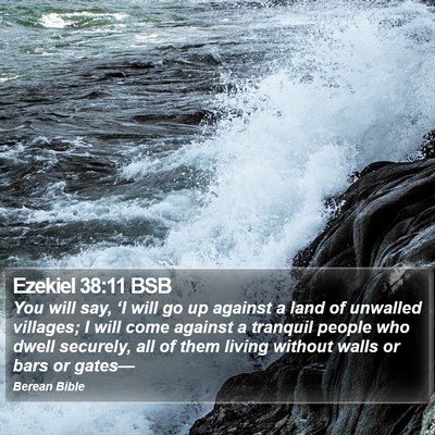 Ezekiel 38:11 BSB Bible Verse Image