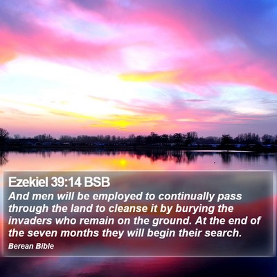 Ezekiel 39:14 BSB Bible Verse Image