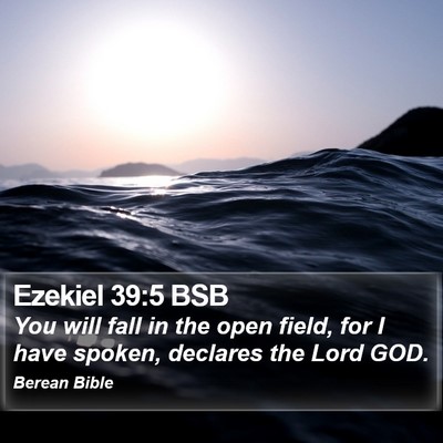 Ezekiel 39:5 BSB Bible Verse Image