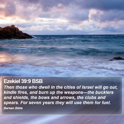Ezekiel 39:9 BSB Bible Verse Image