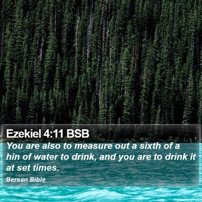 Ezekiel 4:11 BSB Bible Verse Image